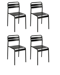 Zestaw 4 krzeseł Terra czarne