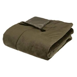 Narzuta aksamitna Atmosphera 80x180 cm khaki boho na łóżko do sypialni miękka