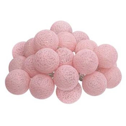 Cotton balls girlanda świetlna LED różowa Atmosphera do pokoju dziecięcego i sypialni 435cm