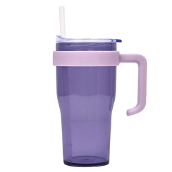 Kubek termiczny Mini Miami Intesi fioletowy 600 ml nowoczesny na napoje do podróży