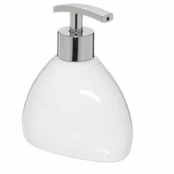 Dozownik do mydła ceramiczny biały Colors 250 ml do łazienki skandynawski 5five