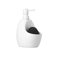 Dozownik na płyn do naczyń i gąbkę Joey Umbra biały ceramiczny do kuchni 591 ml