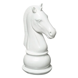 Dekoracja Szachy Skoczek biały 19 cm