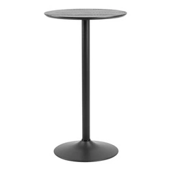 Stół barowy okrągły czarny Ibiza 60 cm nowoczesny do kuchni i jadalni Actona