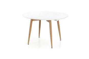 Stół rozkładany do jadalni Rebi skandynawski biały dąb san 160-200 cm Intesi