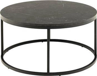 Spiro okrągły stolik kawowy czarny 80 cm nowoczesny glamour do salonu Actona