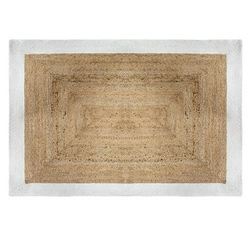 Dywan boho Maguire 170x120 naturalny/biały z juty i bawełny do salonu łatwy w czyszczeniu Atmosphera