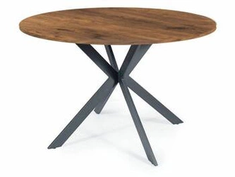 Stół okrągły do jadalni Talizman 90 cm orzech czarny nowoczesny industrialny Intesi