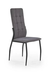 Krzesło tapicerowane Intesi Stagy szare nowoczesne do jadalni i kuchni na czarnych nogach