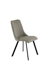 Krzesło tapicerowane Fenri oliwkowe do jadalni i salonu nowoczesne na czarnych nogach Intesi