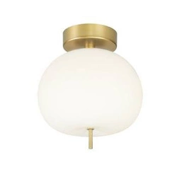 Lampa sufitowa LED złota kula APPLE Prestige do salonu nowoczesna szklana 28 cm