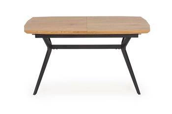 Stół rozkładany do jadalni Stavio dąb złoty czarne nogi nowoczesny industrialny Intesi