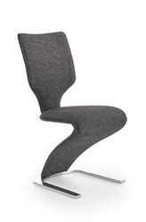 Krzesło do jadalni Missisipi tapicerowane ekoskóra czarne na płozach nowoczesne Intesi