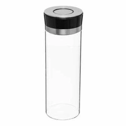 Pojemnik szkło/ stal nierdzewna z pokrywką push 1,7L