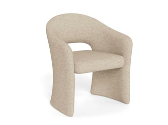 Krzesło Tori beżowe tapicerowane z podłokietnikami do jadalni Actona