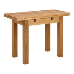 Stół rozkładany Kenley fornir dębowy naturalny do jadalni i salonu styl skandynawski 100x90 cm