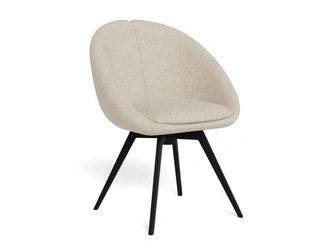 Krzesło Tenna beżowe tapicerowane obrotowe do jadalni i salonu