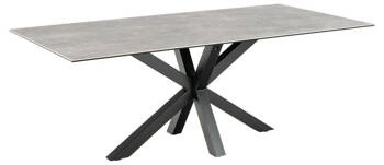 Stół do jadalni Heaven 200 cm szary ceramiczny blat nowoczesny loftowy Actona czarne nogi