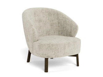 Fotel wypoczynkowy Darlene beżowy aksamitny do salonu skandynawski