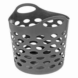 5five simply smart minimalistyczny okrągły kosz na pranie 28 l szary do łazienki