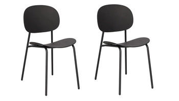 Zestaw 2 krzeseł Nube czarne