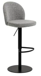Hoker Patricia szary tapicerowany z oparciem regulowany obrotowy do wyspy kuchennej Actona