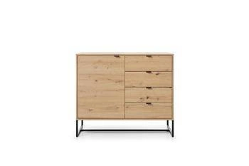 Komoda Dori industrialna dąb z szufladami 103 cm do salonu i sypialni Intesi