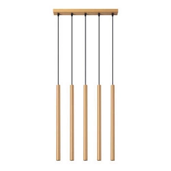 Lampa sufitowa złota Pastelo 5-punktowa nowoczesna metalowa do salonu i jadalni SOLLUX