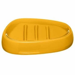 Mydelniczka ceramiczna Colors żółta nowoczesna do łazienki na mydło w kostce