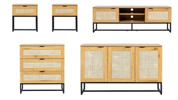 Zestaw mebli do sypialni Capri w stylu boho