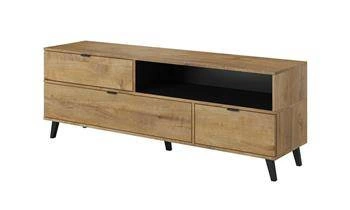 Szafka RTV Kastor dąb/czarny 160cm
