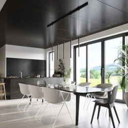 Lampa wisząca, 5 punktowa, system szynowy 3 fazowy, PASTELO czarna