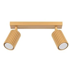 Plafon sufitowy KARBON 2 złoty nowoczesny glamour do salonu z ruchomym kloszem