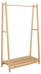 Wieszak stojący Bali bambusowy z półką na buty do przedpokoju w stylu boho Actona