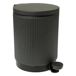 Kosz na śmieci do łazienki i kuchni Onyx 5l czarny metalowy z pedałem 5five