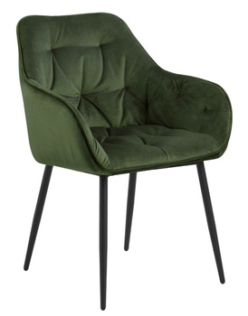 Krzesło Brooke VIC Forest Green tapicerowane