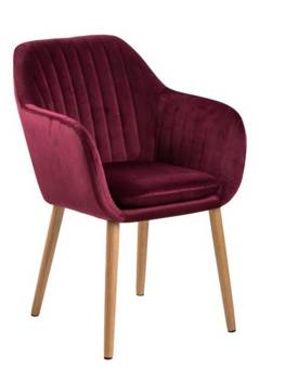 Krzesło Emilia Velvet bordeaux tapicerowane