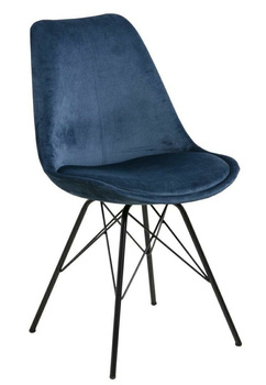 Krzesło Eris VIC niebieskie tapicerowane