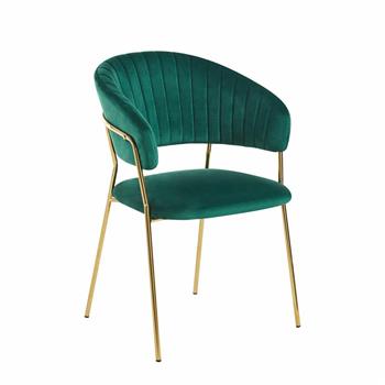 Krzesło Glamour velvet zielone/ złote   