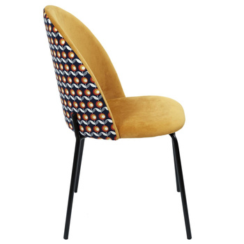 Krzesło Irbil musztardowe tapicerowane