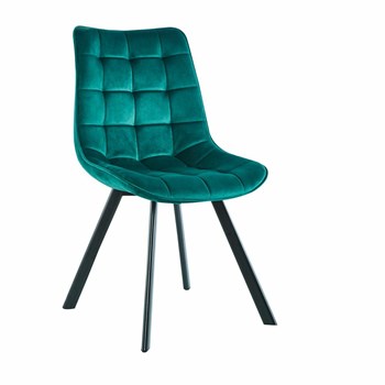 Krzesło Moly velvet zielone czarne nogi