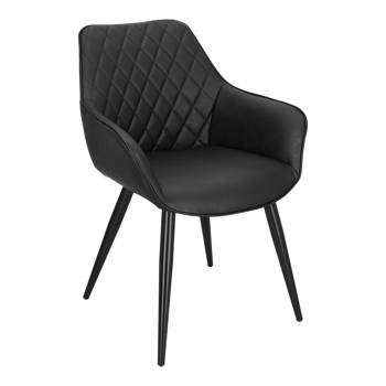 Krzesło Rox czarne tapicerowane