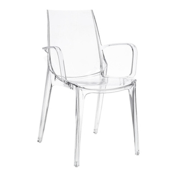 Krzesło Vanity Arm transparentne z tworzywa
