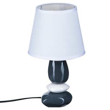 Lampa Luis ceramiczna granatowo-biała     biały klosz