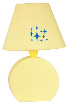 Lampa stołowa Ofelia # #  lampka gab.  mdf 1x40W E14 żółta