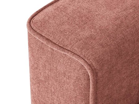 Duży narożnik z funkcją spania Fano Pink Structured Fabric dwustronny