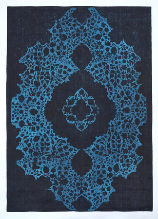 Dywan Ornament  Blue 200x300 Carpet Decor Magic Home Print