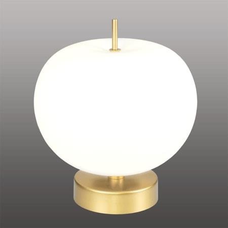 Ekskluzywna lampa LED stołowa złoto biała APPLE T