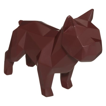 Figurka Origami Dog bordowa