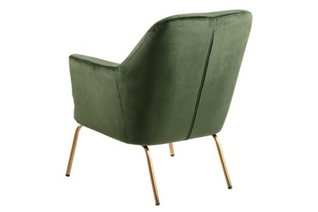 Fotel Chisa VIC Forest Green/Gold glamour